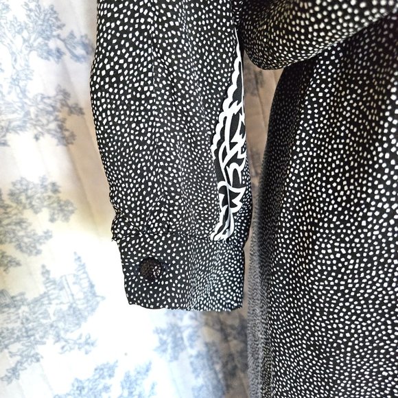 Size S to M Vintage 1980s Missy Houses Dolman Sleeve Dress - Picture 4 of 12